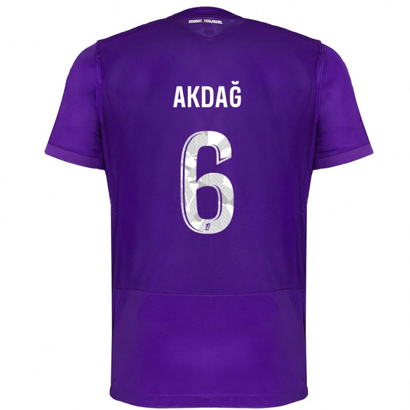 Danxen Kinderen Ümit Akdağ #6 Paars Wit Thuisshirt Thuistenue 2024/25 T-Shirt