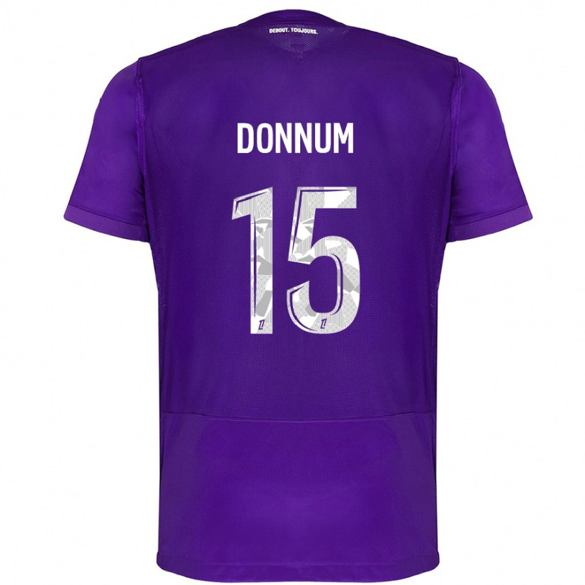 Danxen Kinderen Aron Dønnum #15 Paars Wit Thuisshirt Thuistenue 2024/25 T-Shirt