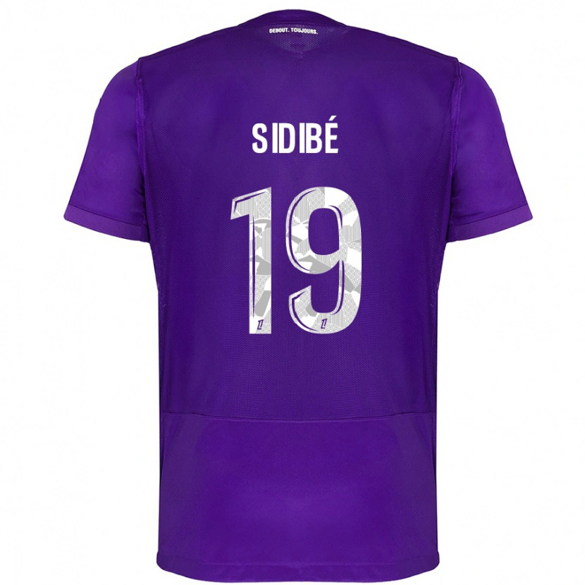 Danxen Kinderen Djibril Sidibé #19 Paars Wit Thuisshirt Thuistenue 2024/25 T-Shirt