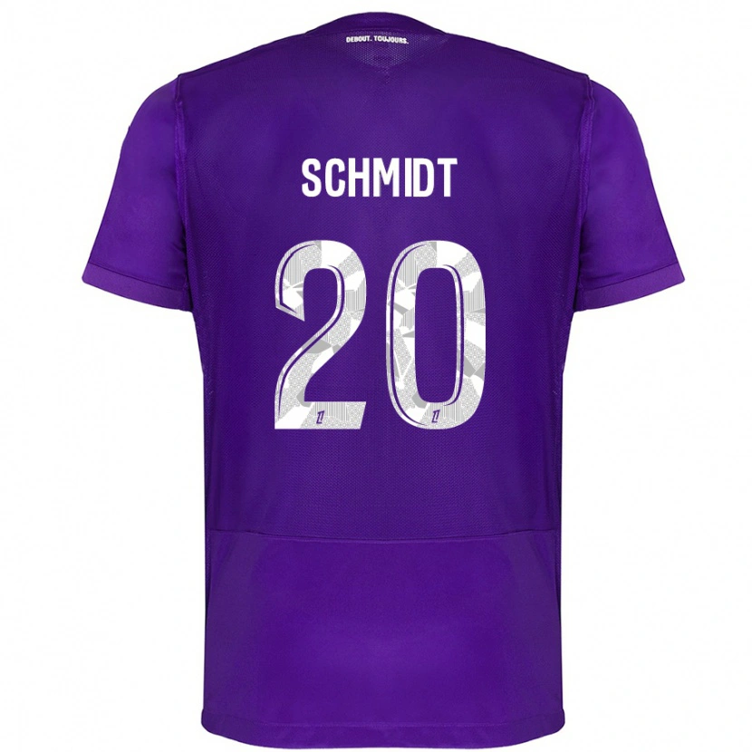 Danxen Kinderen Niklas Schmidt #20 Paars Wit Thuisshirt Thuistenue 2024/25 T-Shirt