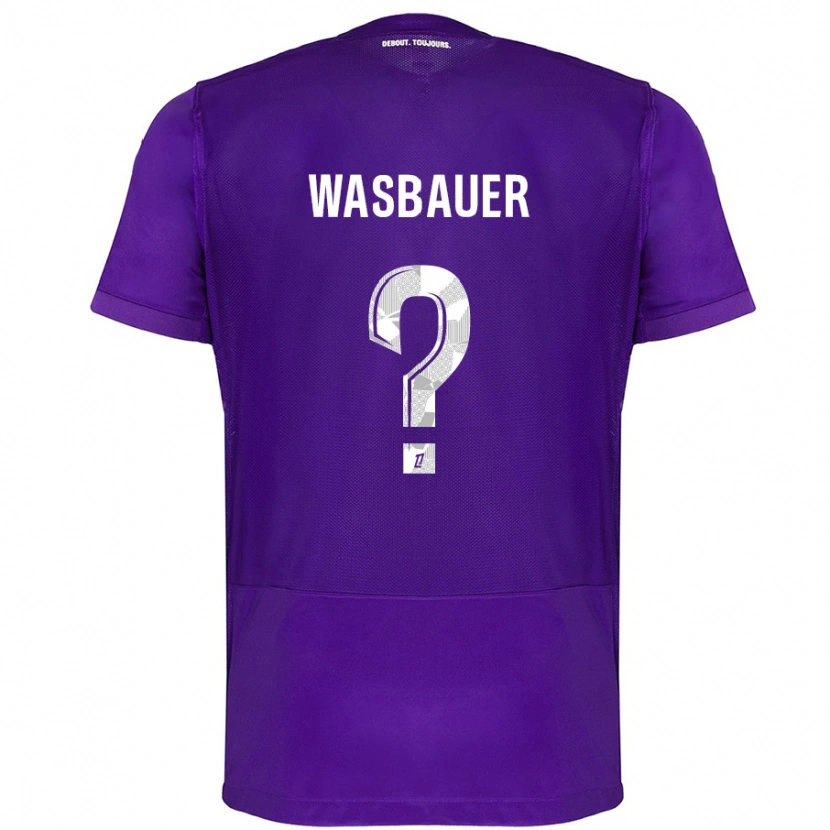 Danxen Kinderen Nicolas Wasbauer #0 Paars Wit Thuisshirt Thuistenue 2024/25 T-Shirt