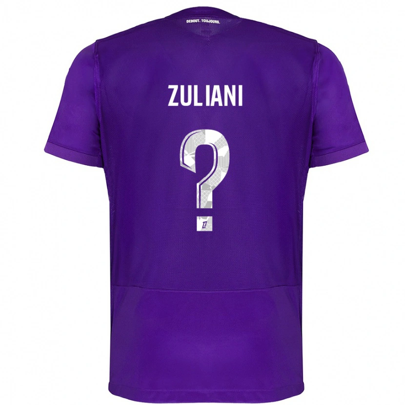 Danxen Kinderen Edhy Zuliani #0 Paars Wit Thuisshirt Thuistenue 2024/25 T-Shirt