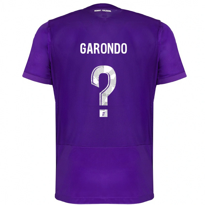 Danxen Kinderen Thibaud Garondo #0 Paars Wit Thuisshirt Thuistenue 2024/25 T-Shirt