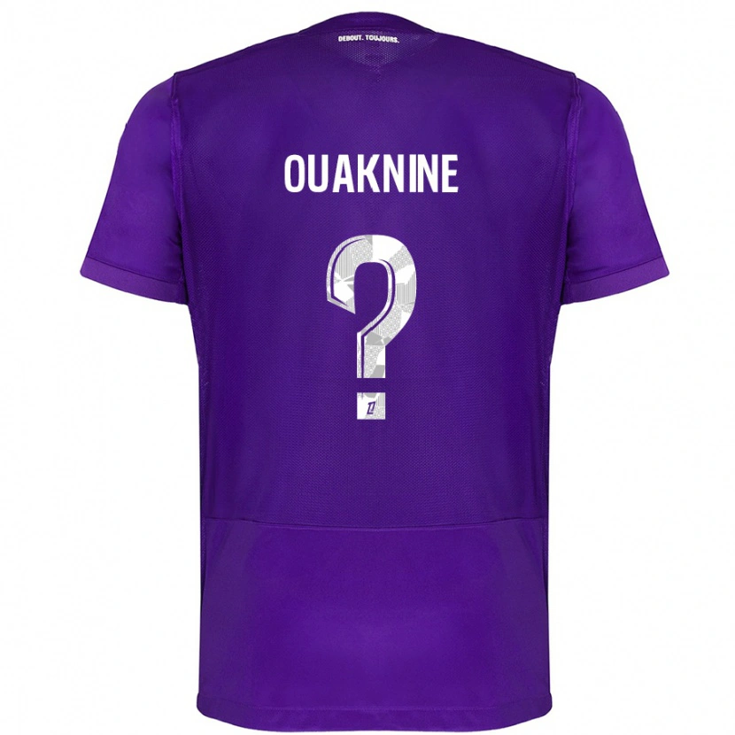 Danxen Kinderen Jules Ouaknine #0 Paars Wit Thuisshirt Thuistenue 2024/25 T-Shirt