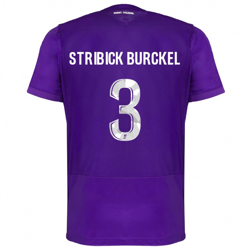 Danxen Kinderen Laetitia Stribick-Burckel #3 Paars Wit Thuisshirt Thuistenue 2024/25 T-Shirt