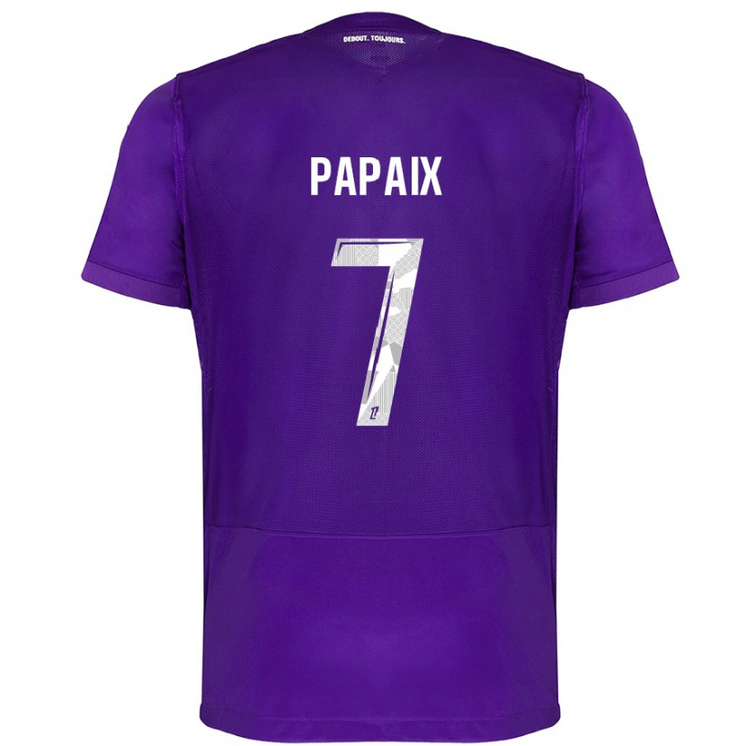 Danxen Kinderen Marie Papaix #7 Paars Wit Thuisshirt Thuistenue 2024/25 T-Shirt