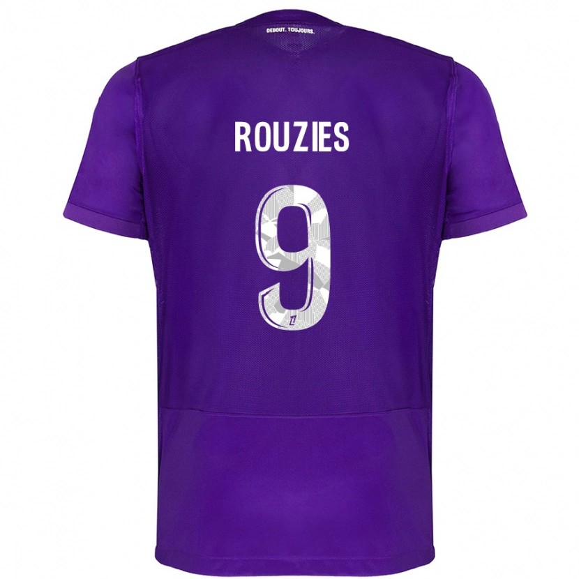 Danxen Kinderen Manon Rouzies #9 Paars Wit Thuisshirt Thuistenue 2024/25 T-Shirt