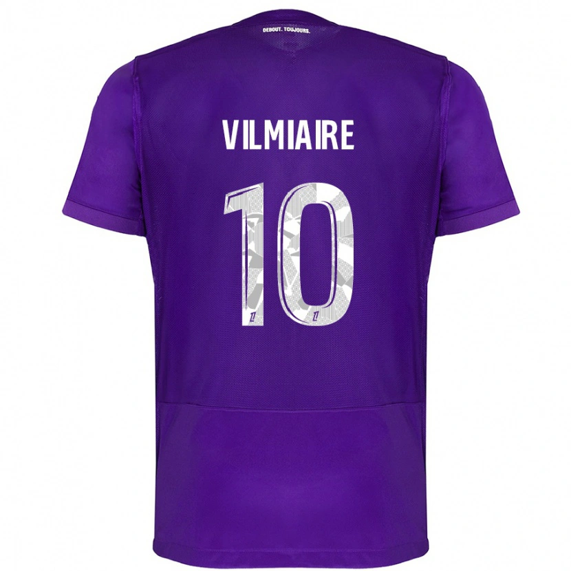 Danxen Kinderen Kelly Vilmiaire #10 Paars Wit Thuisshirt Thuistenue 2024/25 T-Shirt