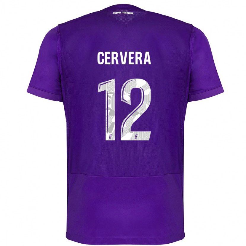 Danxen Kinderen Laurianne Cervera #12 Paars Wit Thuisshirt Thuistenue 2024/25 T-Shirt