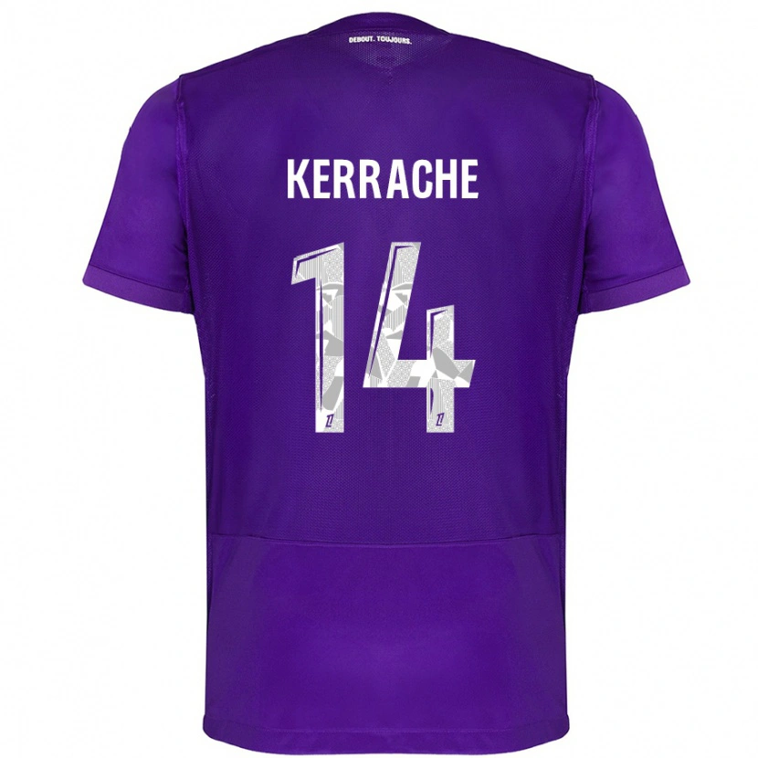 Danxen Kinderen Marina Kerrache #14 Paars Wit Thuisshirt Thuistenue 2024/25 T-Shirt