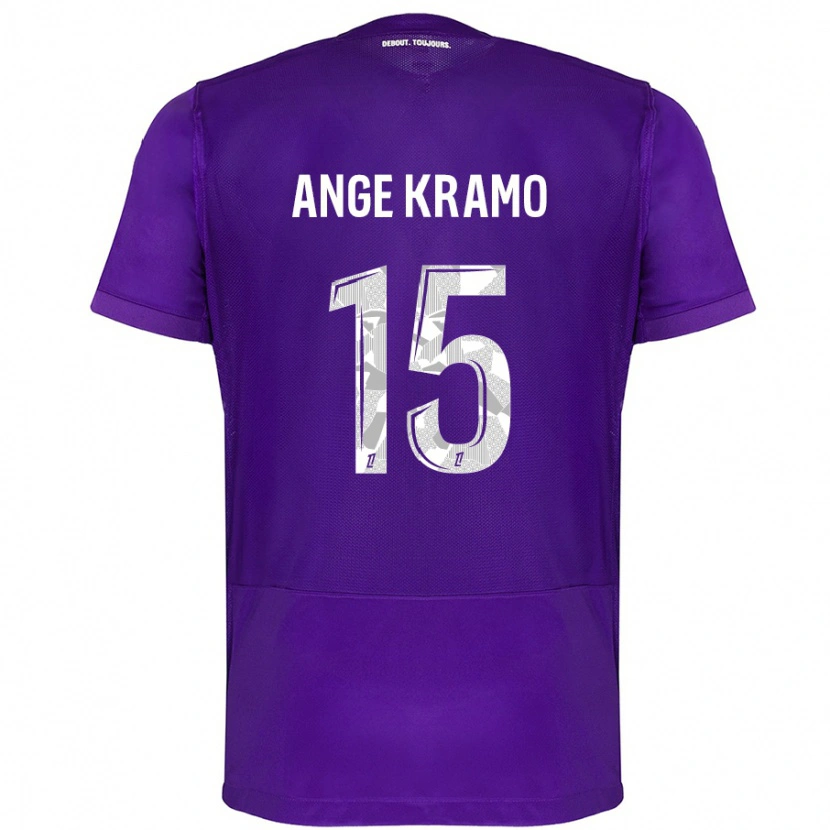 Danxen Kinderen Marie Ange Kramo #15 Paars Wit Thuisshirt Thuistenue 2024/25 T-Shirt