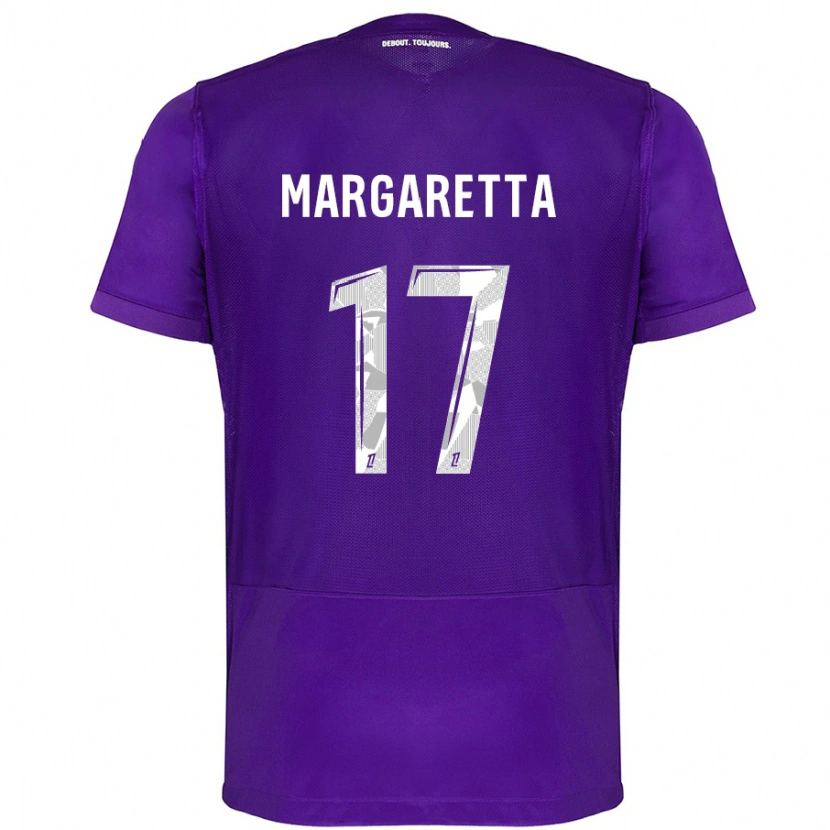 Danxen Kinderen Jessica Margaretta #17 Paars Wit Thuisshirt Thuistenue 2024/25 T-Shirt