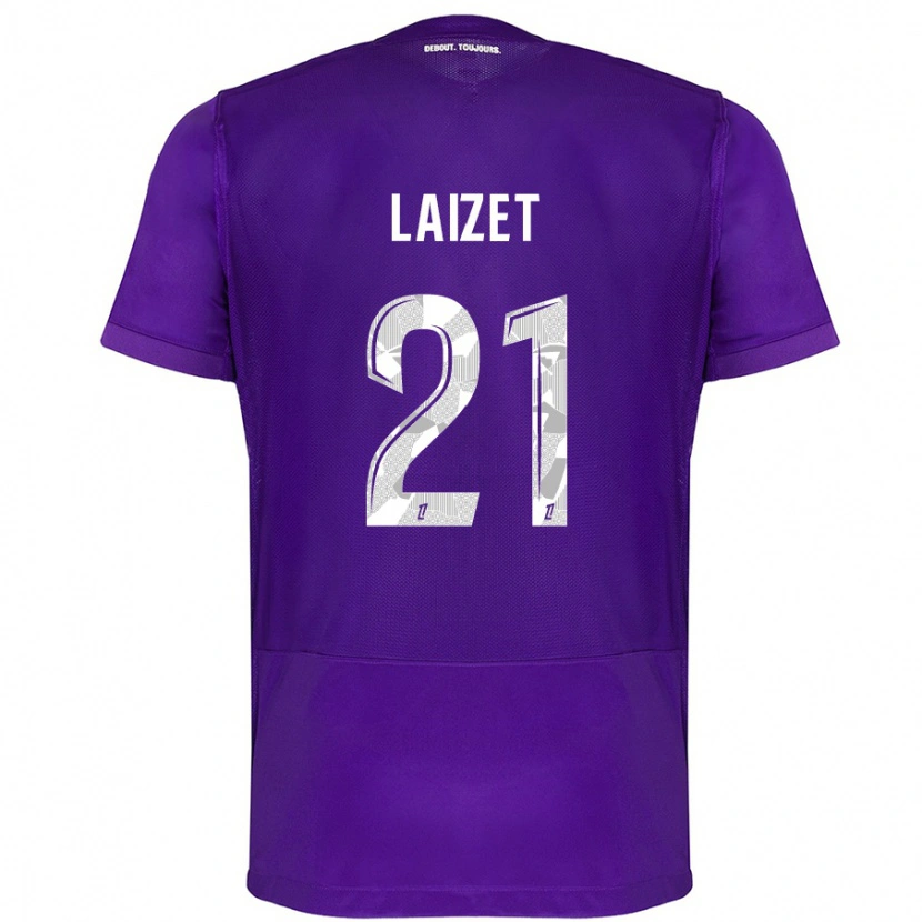 Danxen Kinderen Emma Laizet #21 Paars Wit Thuisshirt Thuistenue 2024/25 T-Shirt