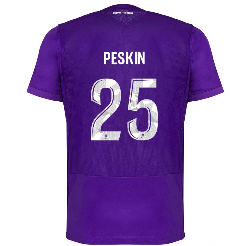 Danxen Kinderen Kelso Peskin #25 Paars Wit Thuisshirt Thuistenue 2024/25 T-Shirt