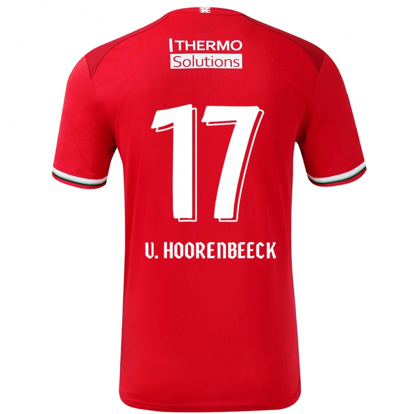 Danxen Kinderen Alec Van Hoorenbeeck #17 Rood Wit Thuisshirt Thuistenue 2024/25 T-Shirt