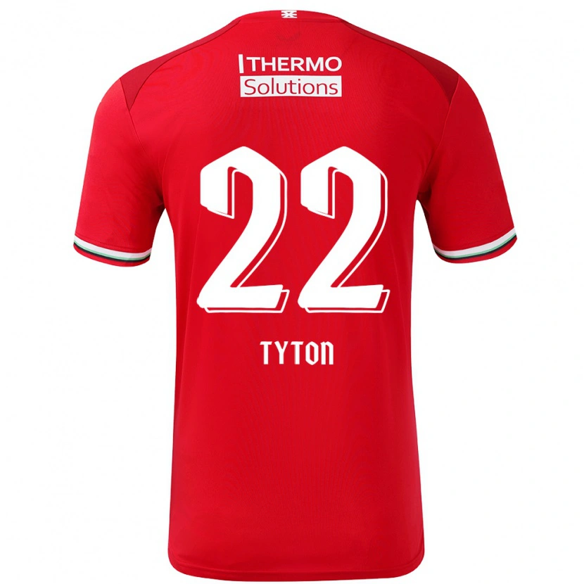 Danxen Kinderen Przemyslaw Tyton #22 Rood Wit Thuisshirt Thuistenue 2024/25 T-Shirt