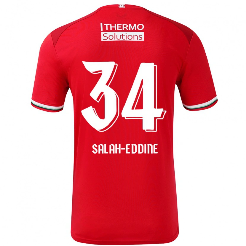 Danxen Kinderen Anass Salah-Eddine #34 Rood Wit Thuisshirt Thuistenue 2024/25 T-Shirt