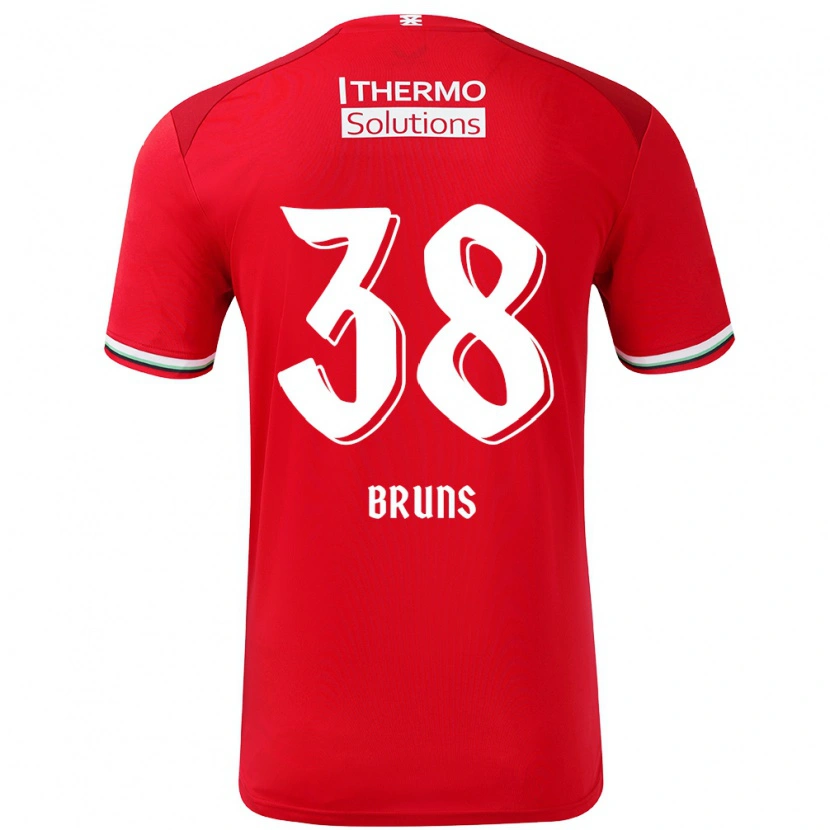 Danxen Kinderen Max Bruns #38 Rood Wit Thuisshirt Thuistenue 2024/25 T-Shirt