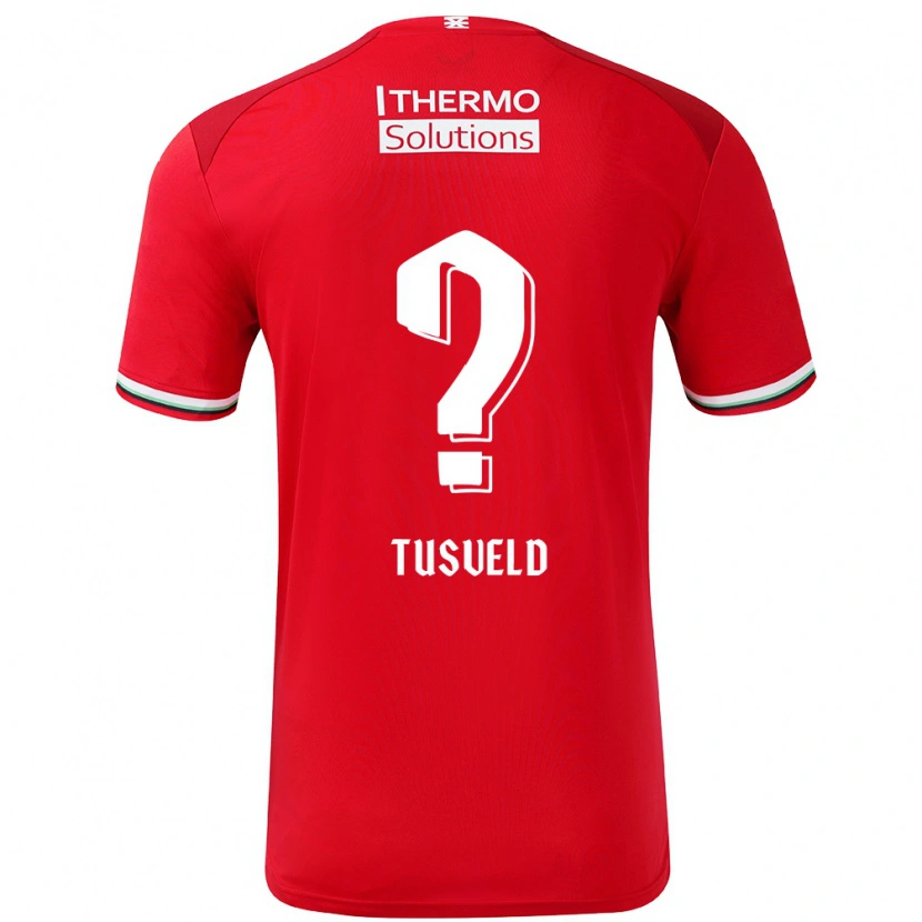 Danxen Kinderen Tijn Tusveld #0 Rood Wit Thuisshirt Thuistenue 2024/25 T-Shirt