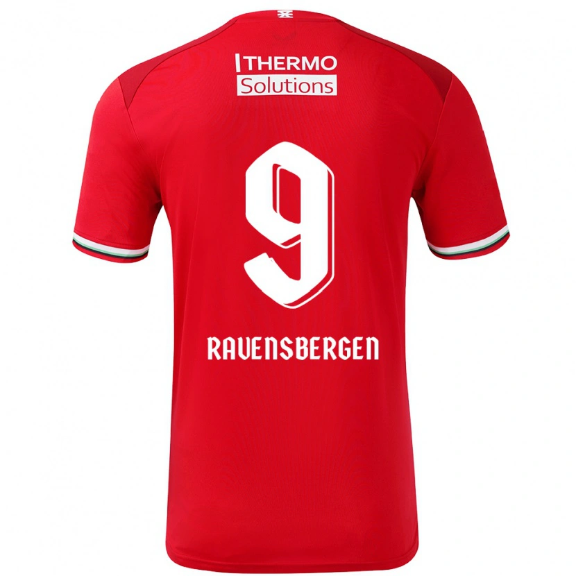 Danxen Kinderen Jaimy Ravensbergen #9 Rood Wit Thuisshirt Thuistenue 2024/25 T-Shirt