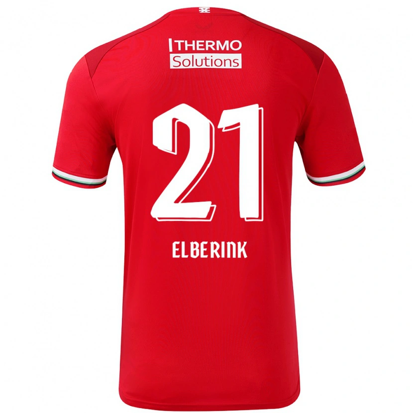 Danxen Kinderen Eva Oude Elberink #21 Rood Wit Thuisshirt Thuistenue 2024/25 T-Shirt