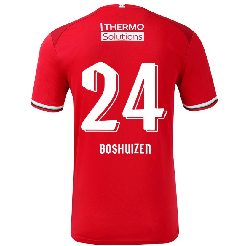 Danxen Kinderen Annouk Boshuizen #24 Rood Wit Thuisshirt Thuistenue 2024/25 T-Shirt