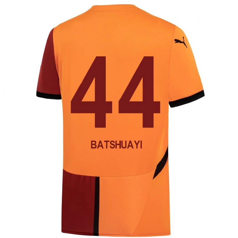 Danxen Kinderen Michy Batshuayi #44 Geel Rood Thuisshirt Thuistenue 2024/25 T-Shirt