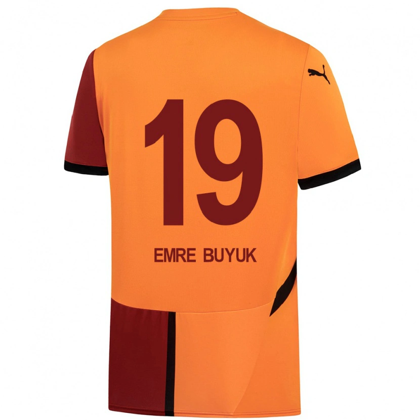 Danxen Kinderen Enes Emre Büyük #19 Geel Rood Thuisshirt Thuistenue 2024/25 T-Shirt