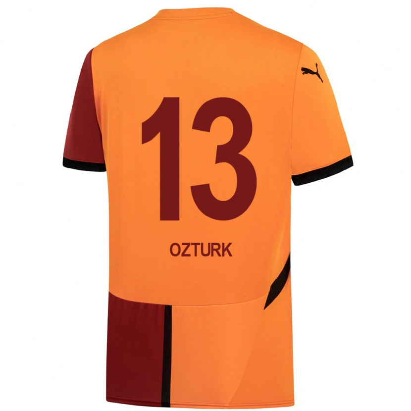 Danxen Kinderen Fatma Sare Öztürk #13 Geel Rood Thuisshirt Thuistenue 2024/25 T-Shirt