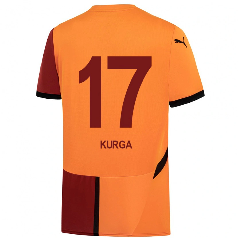 Danxen Kinderen Handan Kurğa #17 Geel Rood Thuisshirt Thuistenue 2024/25 T-Shirt