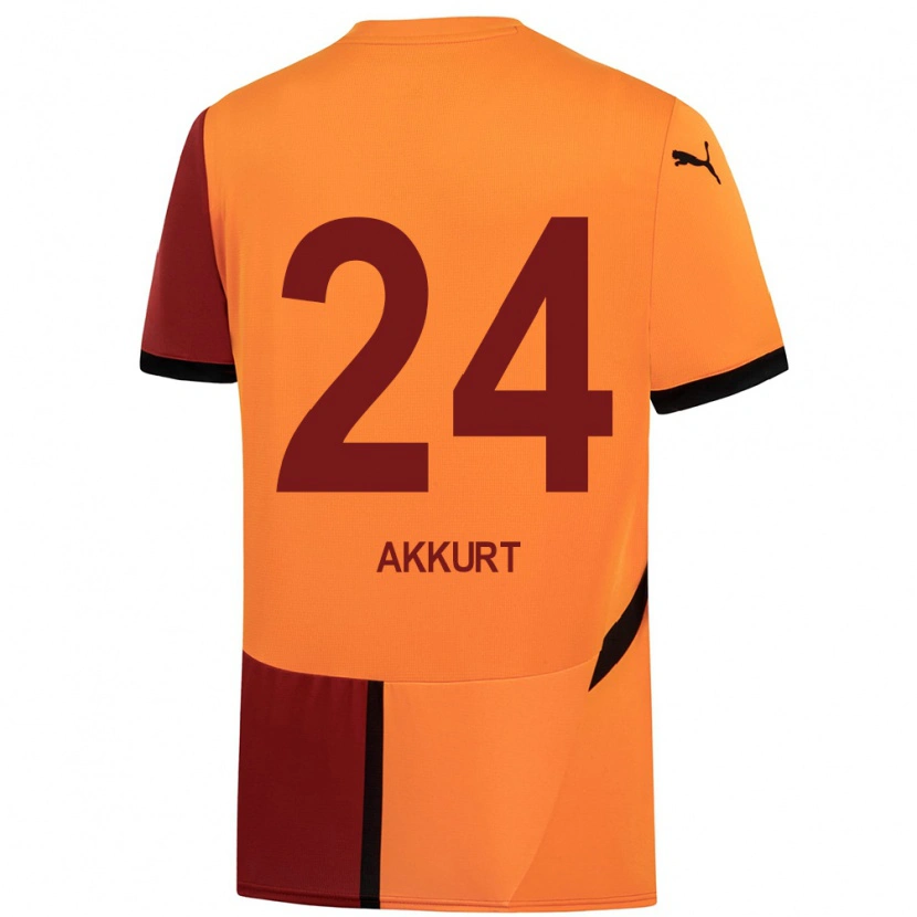 Danxen Kinderen Arzu Akkurt #24 Geel Rood Thuisshirt Thuistenue 2024/25 T-Shirt