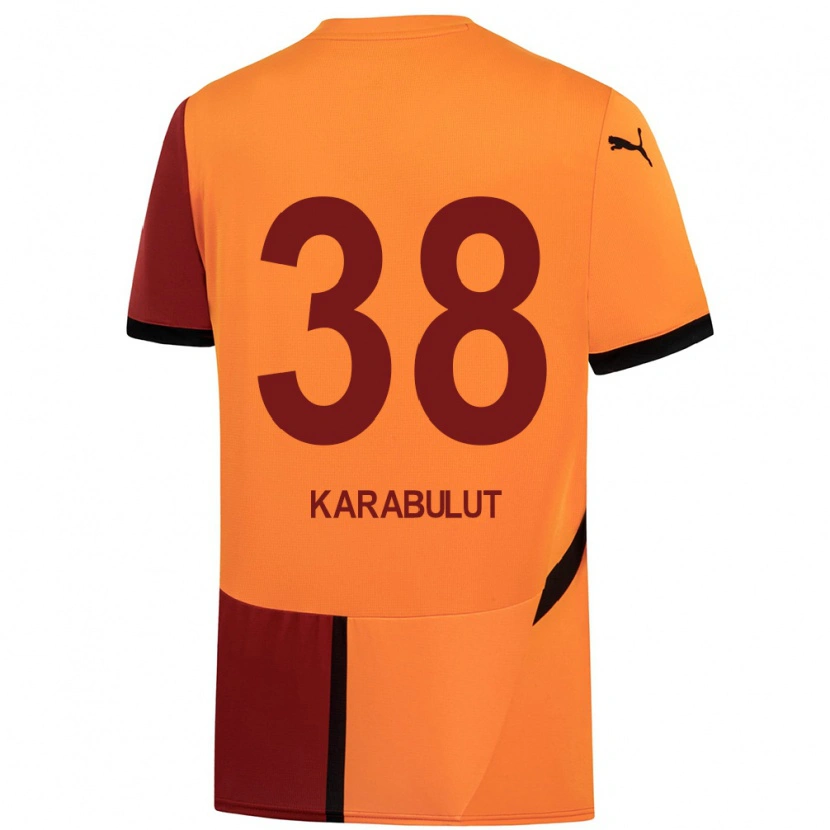 Danxen Kinderen Arzu Karabulut #38 Geel Rood Thuisshirt Thuistenue 2024/25 T-Shirt