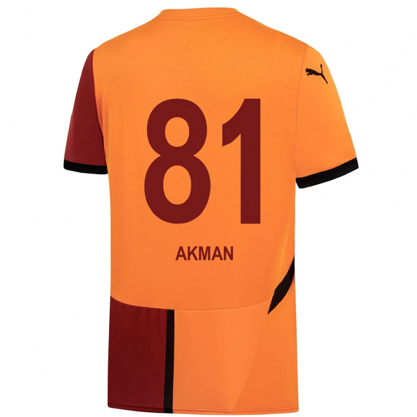 Danxen Kinderen Hamza Akman #81 Geel Rood Thuisshirt Thuistenue 2024/25 T-Shirt