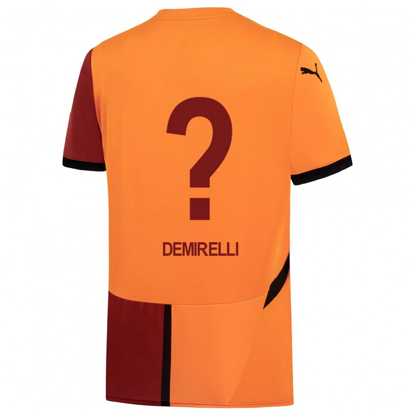 Danxen Kinderen Ahmet Demirelli #0 Geel Rood Thuisshirt Thuistenue 2024/25 T-Shirt