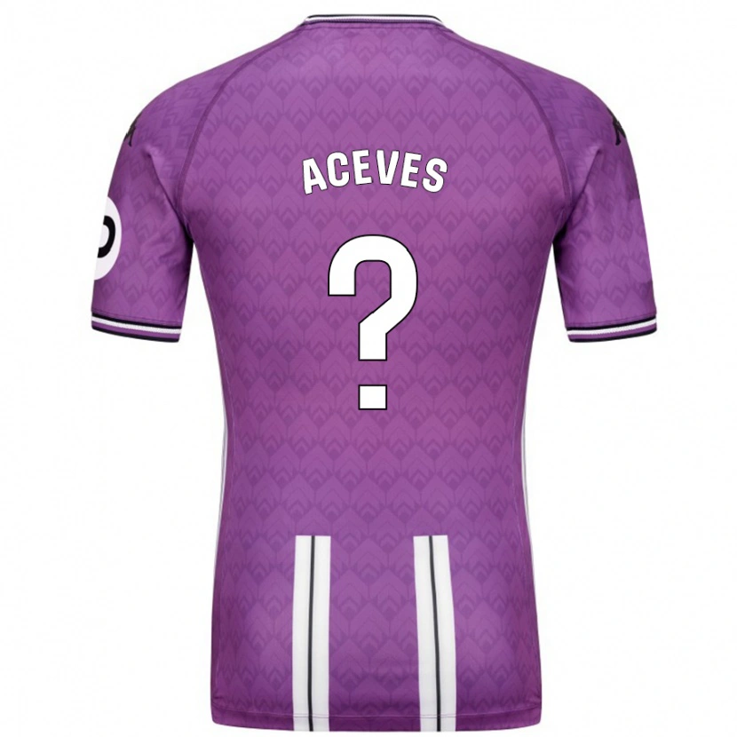 Danxen Kinderen Álvaro Aceves #0 Paars Wit Thuisshirt Thuistenue 2024/25 T-Shirt