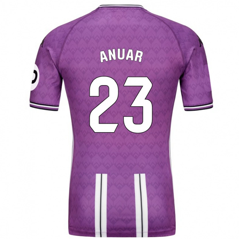 Danxen Kinderen Anuar #23 Paars Wit Thuisshirt Thuistenue 2024/25 T-Shirt