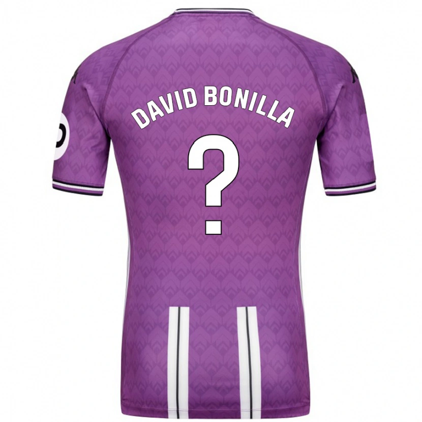 Danxen Kinderen Juan David Bonilla #0 Paars Wit Thuisshirt Thuistenue 2024/25 T-Shirt