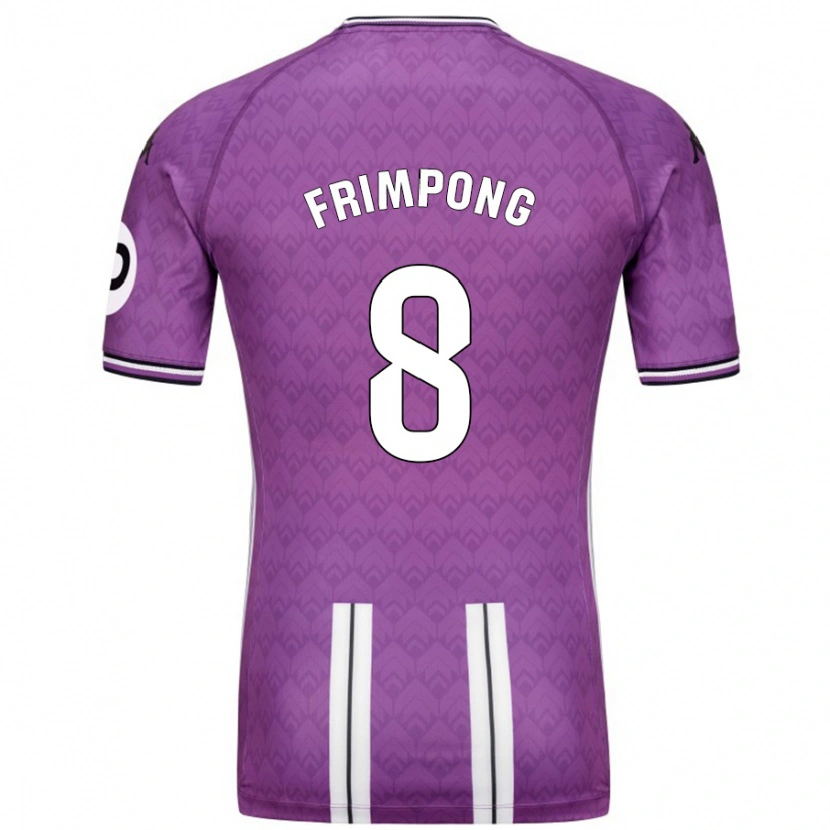 Danxen Kinderen Eugene Frimpong #8 Paars Wit Thuisshirt Thuistenue 2024/25 T-Shirt