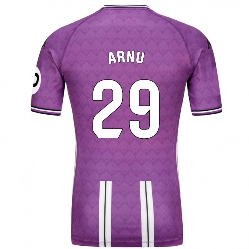 Danxen Kinderen Adrián Arnu #29 Paars Wit Thuisshirt Thuistenue 2024/25 T-Shirt