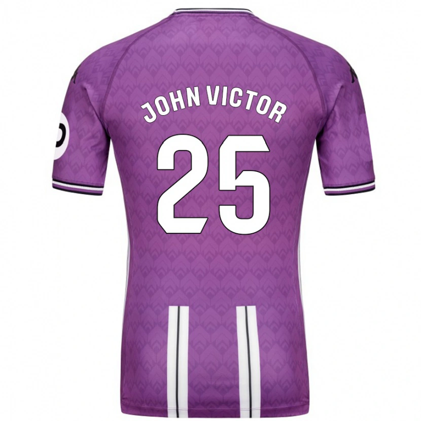 Danxen Kinderen John Victor #25 Paars Wit Thuisshirt Thuistenue 2024/25 T-Shirt