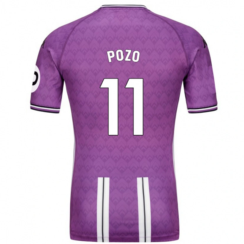 Danxen Kinderen Manuel Pozo #11 Paars Wit Thuisshirt Thuistenue 2024/25 T-Shirt