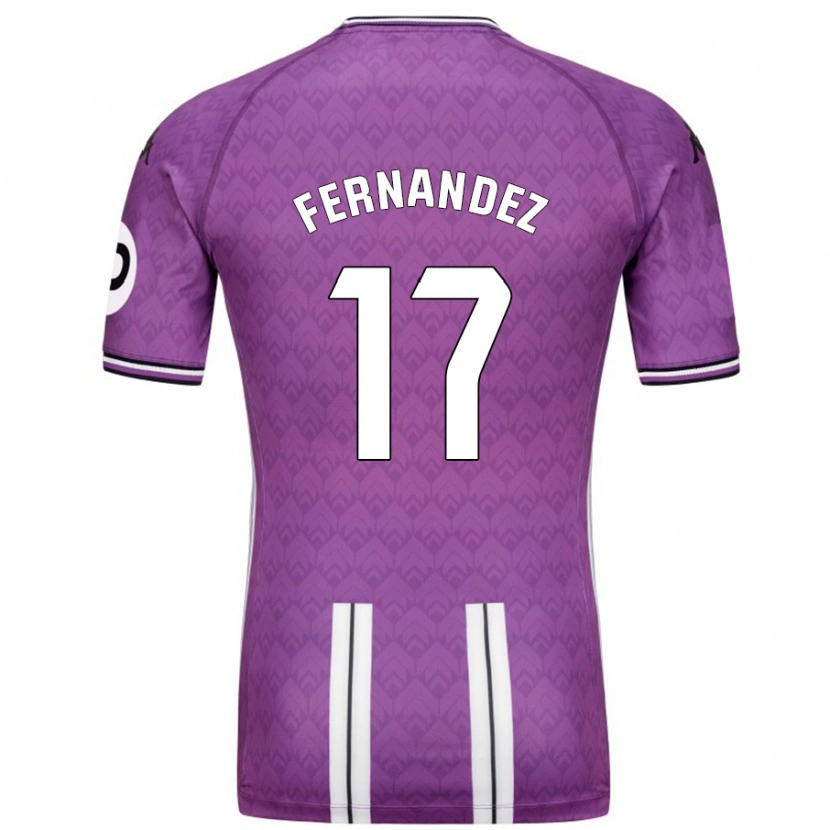 Danxen Kinderen Dani Fernández #17 Paars Wit Thuisshirt Thuistenue 2024/25 T-Shirt