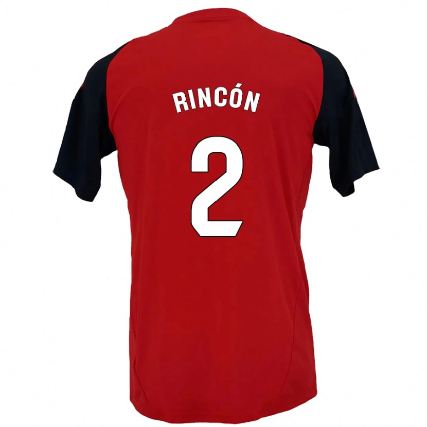 Danxen Kinderen Hugo Rincón #2 Rood Zwart Thuisshirt Thuistenue 2024/25 T-Shirt