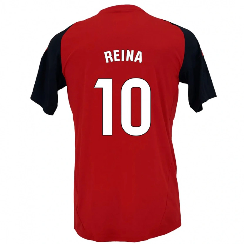 Danxen Kinderen Alberto Reina #10 Rood Zwart Thuisshirt Thuistenue 2024/25 T-Shirt