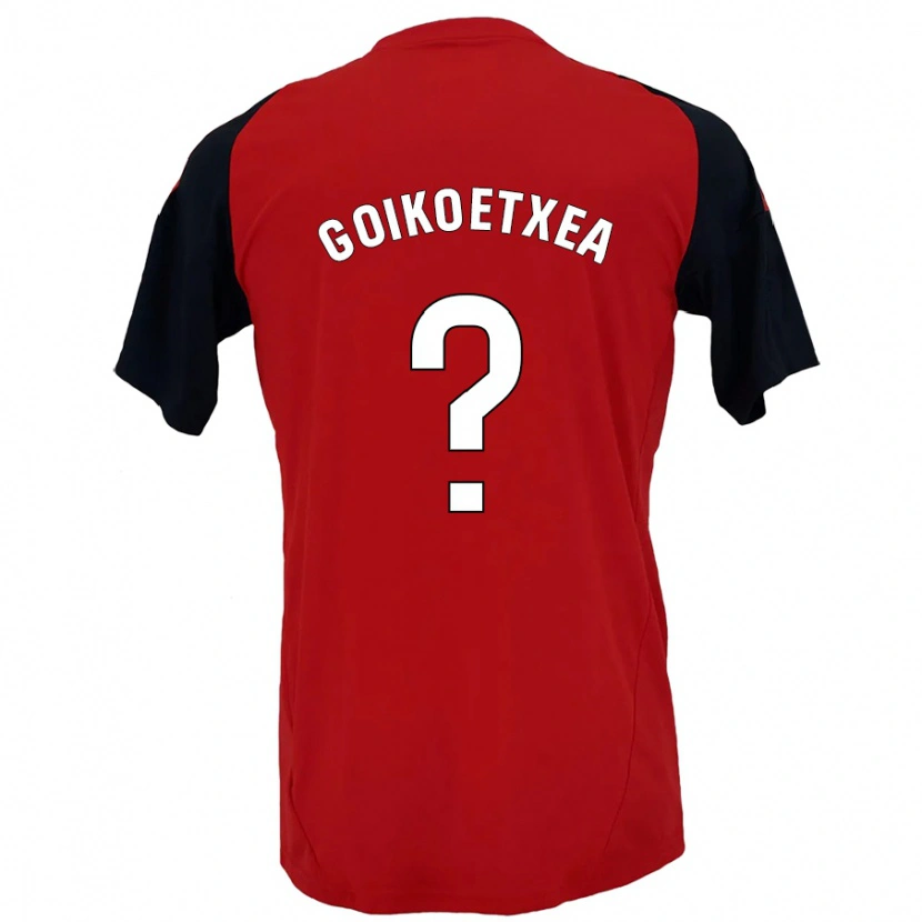 Danxen Kinderen Imanol Goikoetxea #0 Rood Zwart Thuisshirt Thuistenue 2024/25 T-Shirt