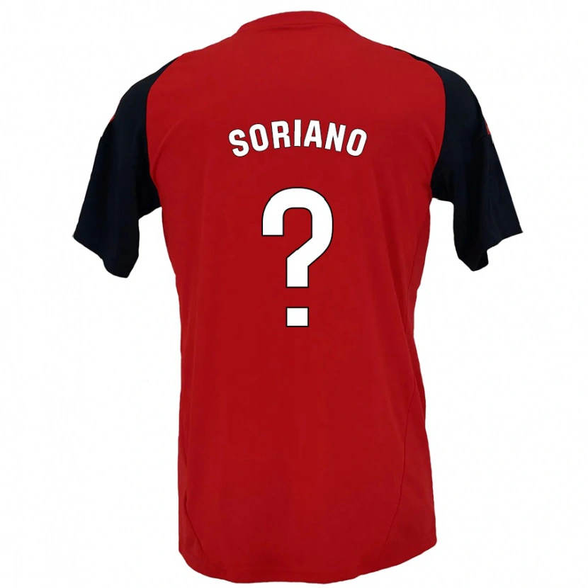 Danxen Kinderen Adrián Soriano #0 Rood Zwart Thuisshirt Thuistenue 2024/25 T-Shirt