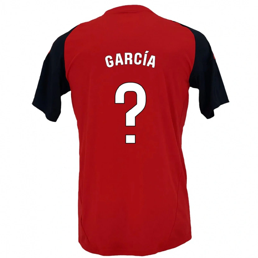 Danxen Kinderen Alberto García #0 Rood Zwart Thuisshirt Thuistenue 2024/25 T-Shirt