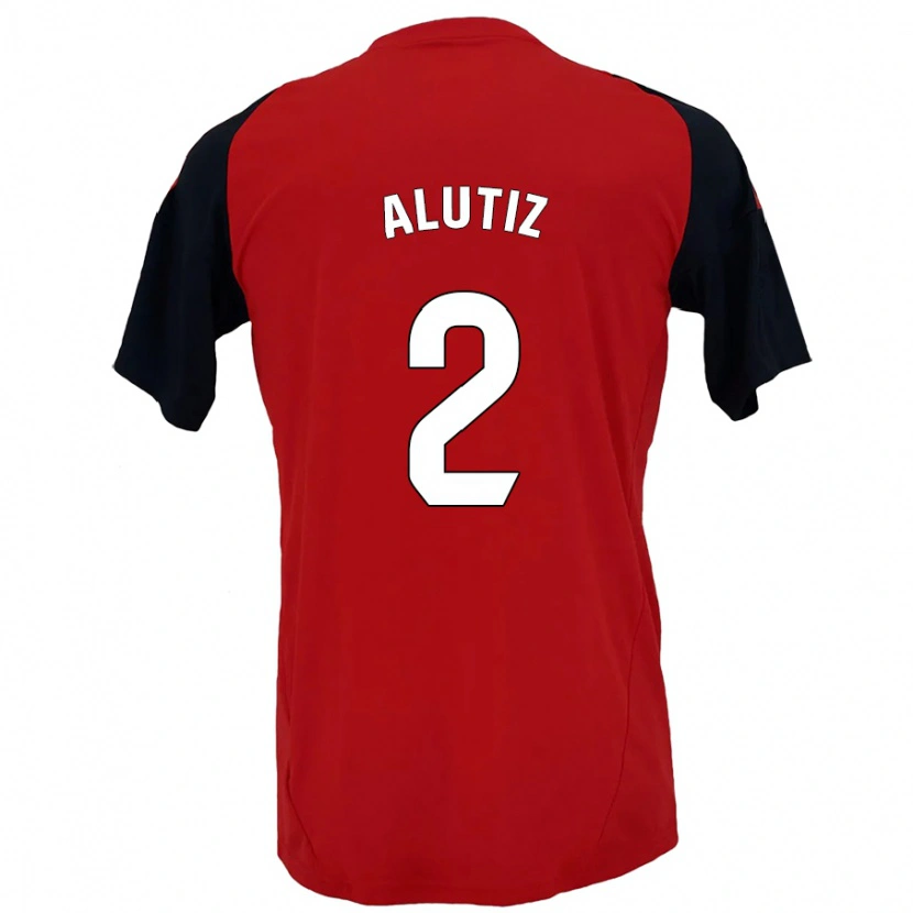 Danxen Kinderen Hodei Alutiz #2 Rood Zwart Thuisshirt Thuistenue 2024/25 T-Shirt