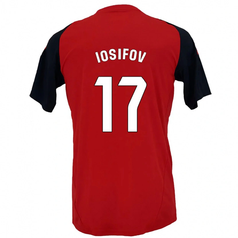 Danxen Kinderen Nikita Iosifov #17 Rood Zwart Thuisshirt Thuistenue 2024/25 T-Shirt