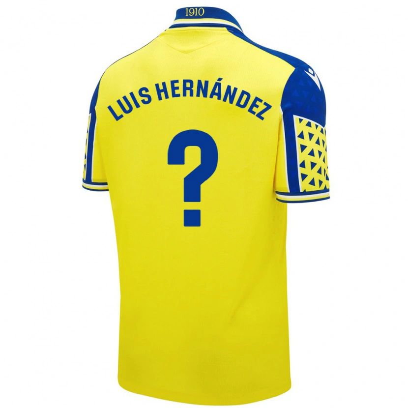 Danxen Kinderen Luis Hernández #0 Geel Blauw Thuisshirt Thuistenue 2024/25 T-Shirt